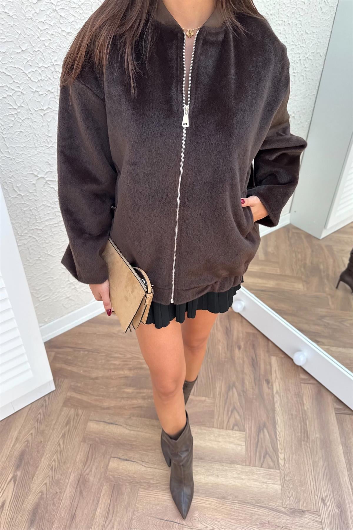 Goldfox Bomber Ceket - KAHVERENGİ