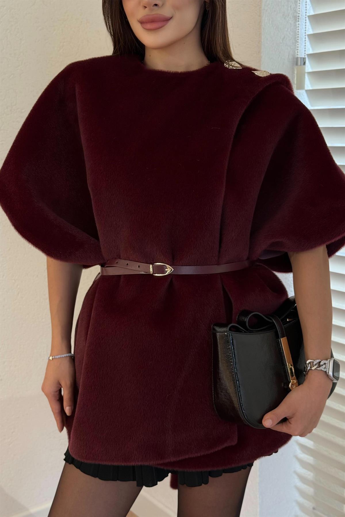 Kemerli Goldfox Yelek - BORDO