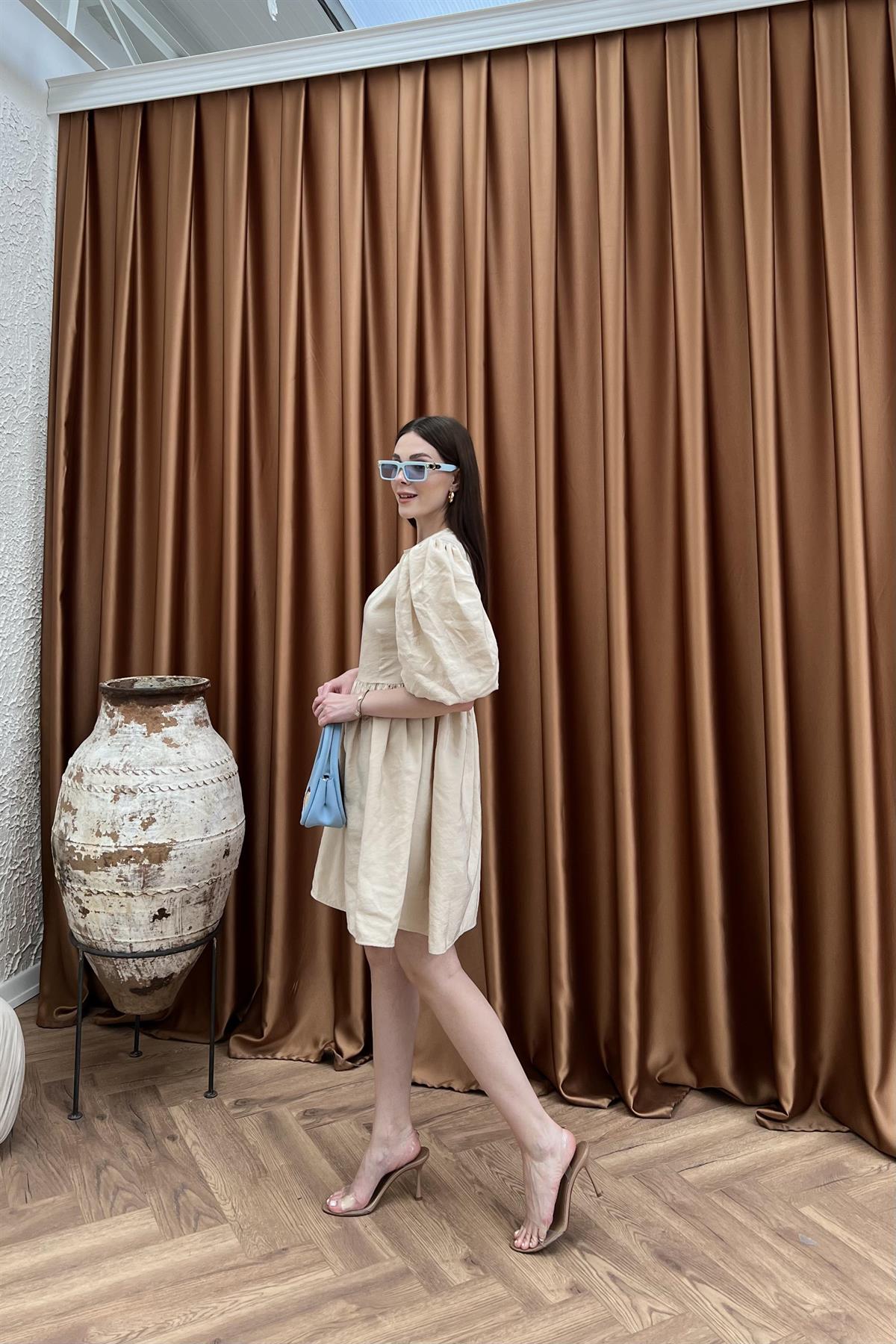 Marie Balon Kol Elbise - BEJ