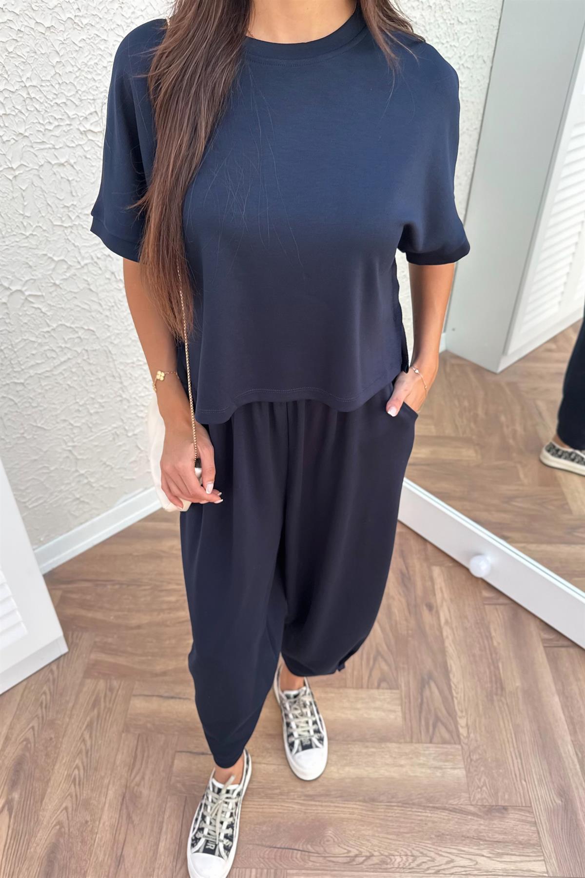Oysho Tişört Pantolon Takım - LACİVERT