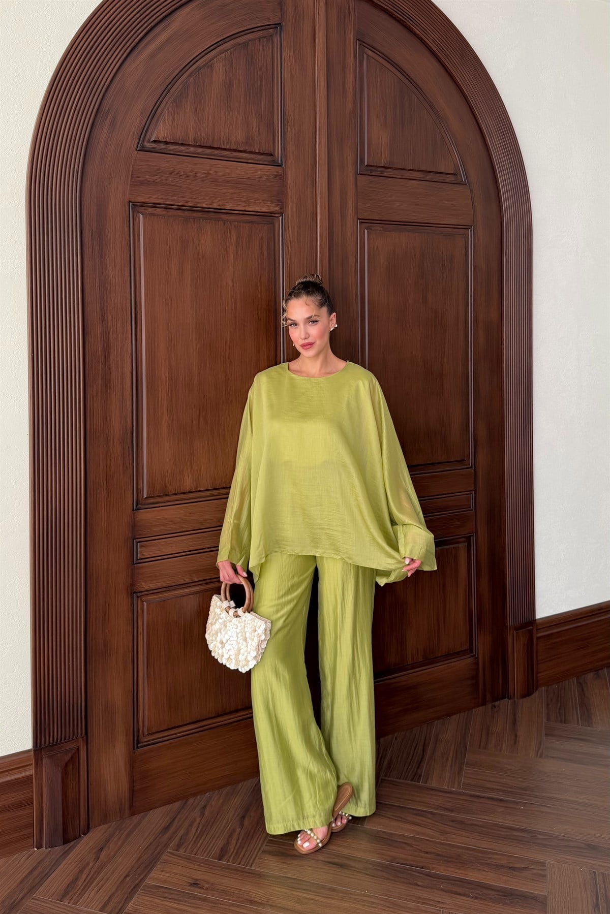 Vual Tunik Pantolon Takım - YAĞ YEŞİLİ