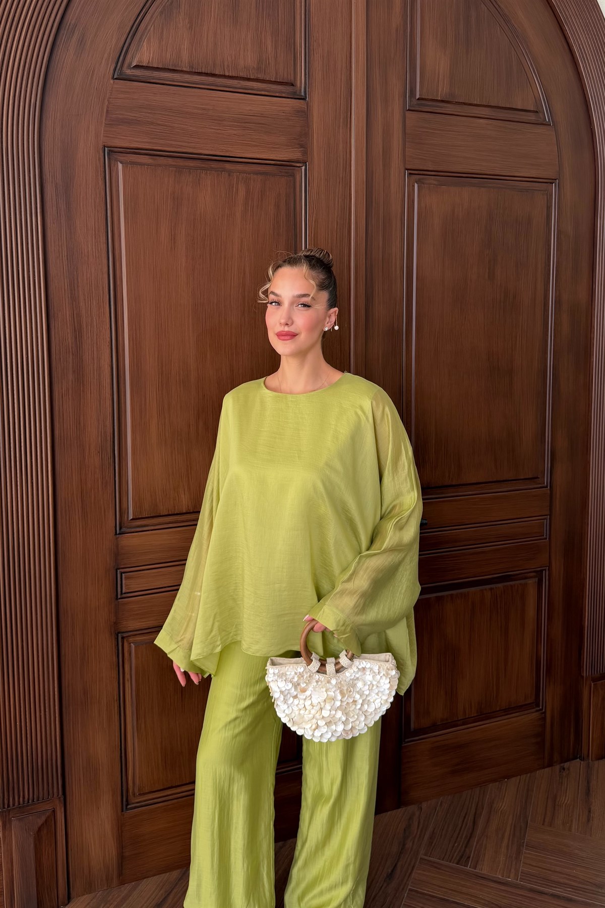 Vual Tunik Pantolon Takım - YAĞ YEŞİLİ