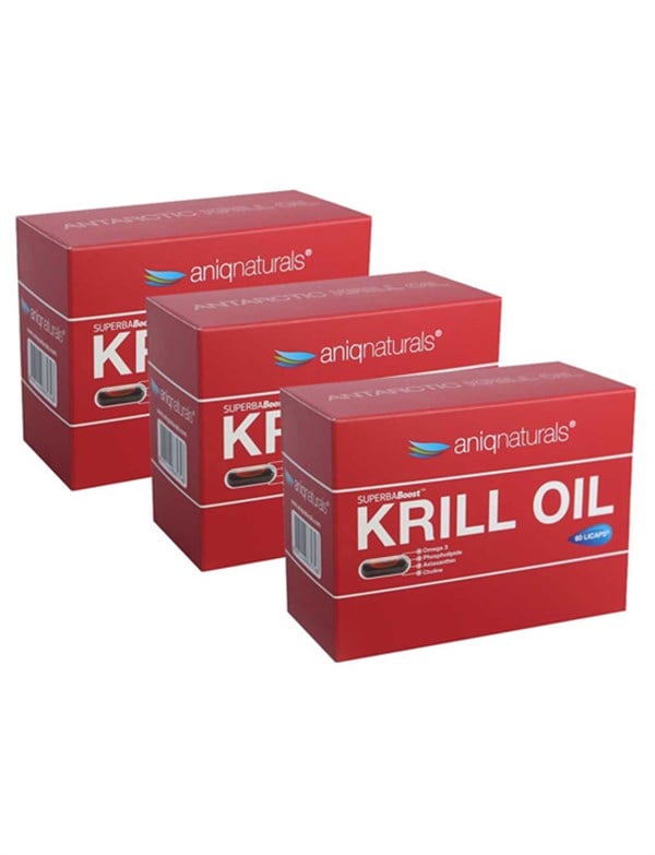 3 Adet Aniqnaturals Superba Boost Krill Oil 60 Licaps (Krill Yağı) KUTU