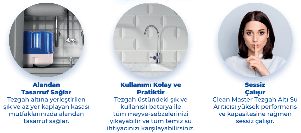 Clean Master Premium Pompasız 6 Filtreli Su Arıtma Cihazı 12 Lt