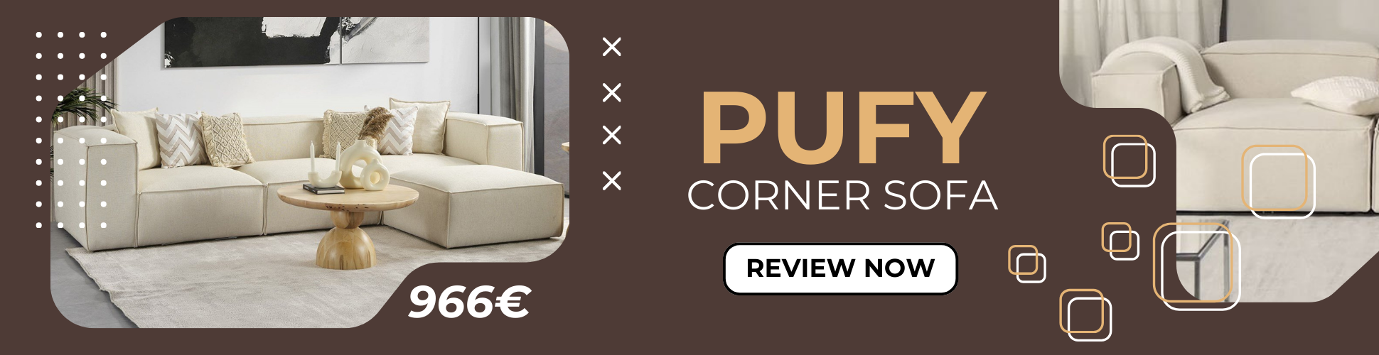 Pufy Corner Sofa Set | Modo Dizayn