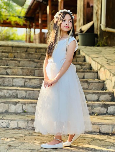 İPEK KİDS BEYAZ ABİYE TOKA HEDİYELİ