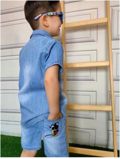 İPEK KİDS MİCKEY KOT ŞORTLU TAKIM