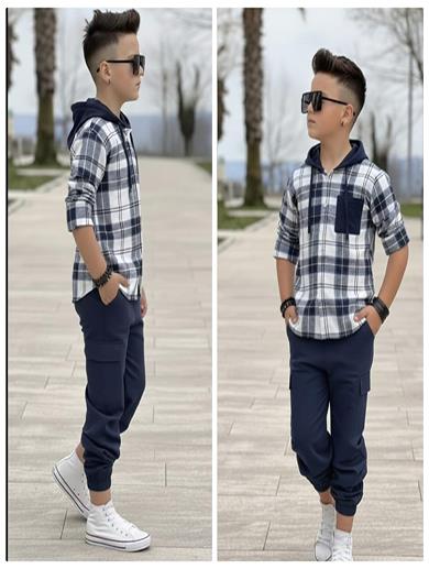 İPEKKİDS ERKEK ÇOCUK ODUNCU GÖMLEK GABARDİN PANTOLON LACİ