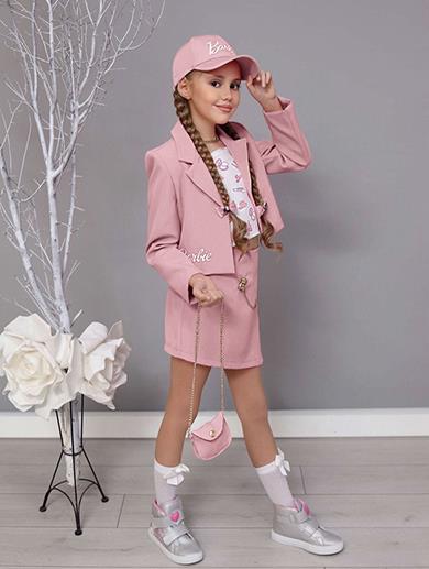 İPEKKİDS KIZ ÇOCUK BARBİE 6 PARÇA KOMBİN