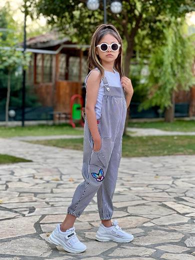 İPEKKİDS KIZ ÇOCUK GABARDİN TULUM SÜPREM TSHİRT 2Lİ KOMBİN