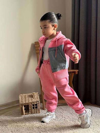 ipekkids KIZ ÇOCUK GİYİM KIZ ÇOCUK KOT DETAY 3 İP 3LÜ TAKIM