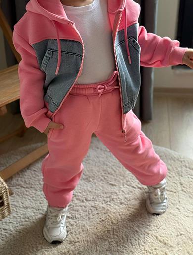 ipekkids KIZ ÇOCUK GİYİM KIZ ÇOCUK KOT DETAY 3 İP 3LÜ TAKIM