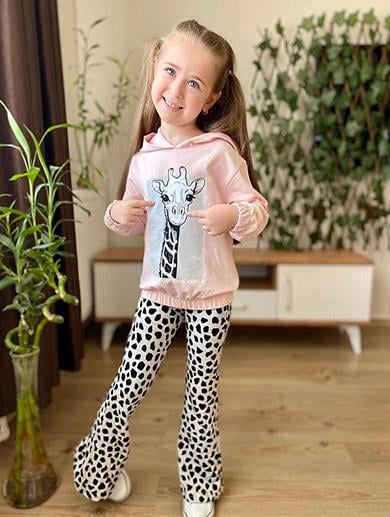 İPEKKİDS ZÜRAFA  ALT ÜST TAKIM PEMBE