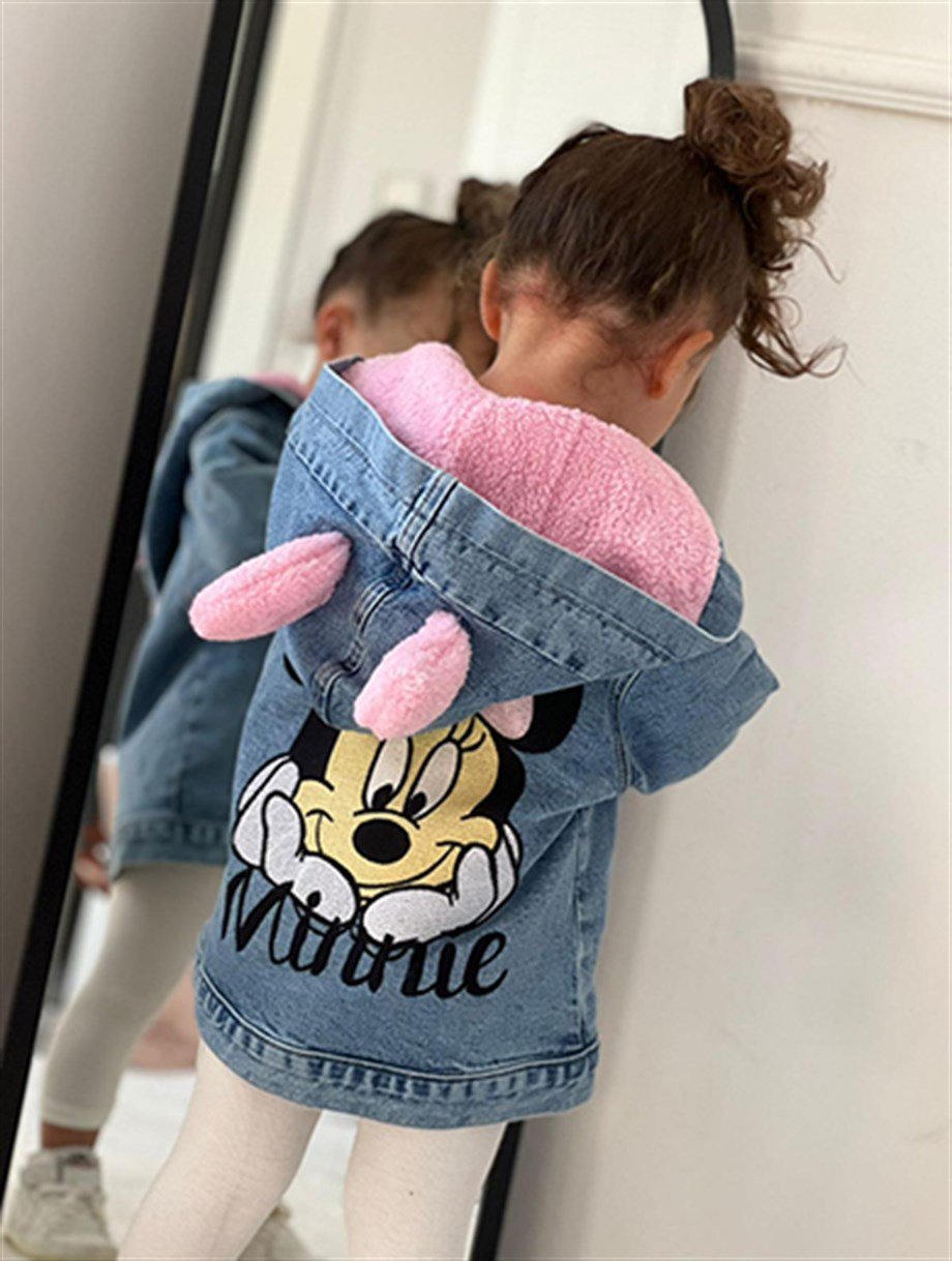 İPEK KİDS MİNİE MOUSE KIZ ÇOCUK KOT MONT