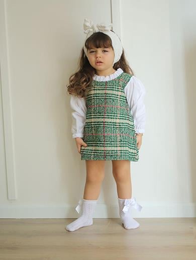 İPEKKİDS JAKARLI KUMAŞ ELBİSE