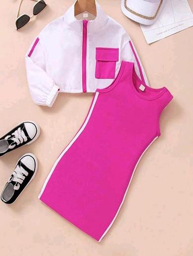 İPEKKİDS KIZ ÇOCUK  2Lİ KOMBİN PEMBE
