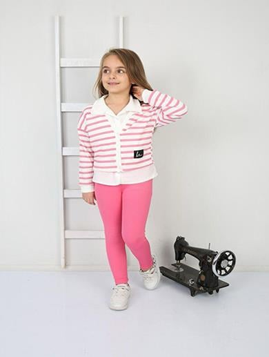 İPEKKİDS KIZ ÇOCUK 3 LÜ KOMBİN PEMBE