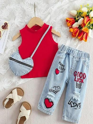 ipekkids Pantolon Bluz Çanta Kombin