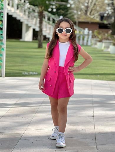 ipekkids Şortlu Yelekli 4 Parça Kombin