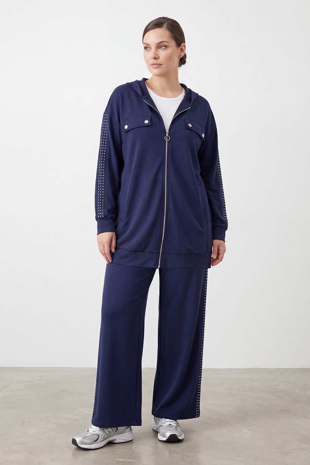 Kadın Kapüşonlu İkili Takım – 19251TKS - NAVY