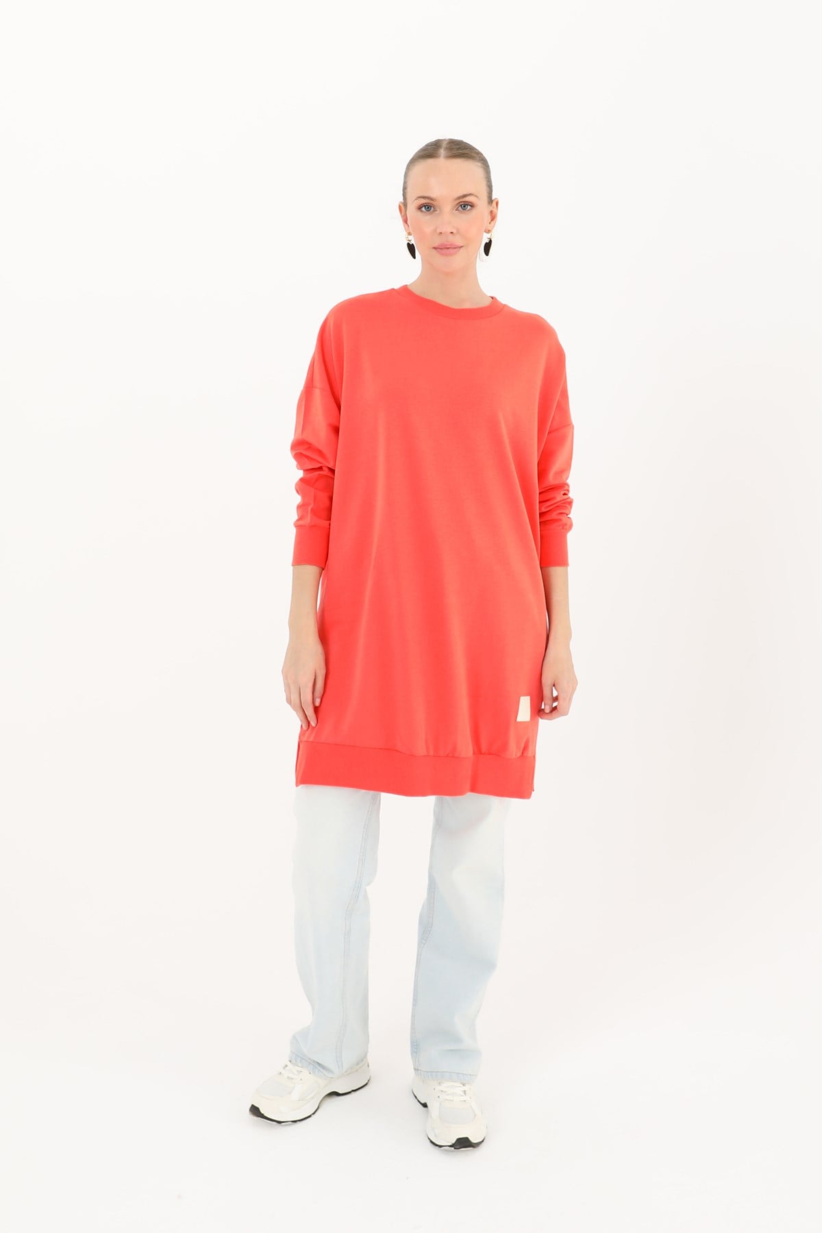 Kadın Basic Tunic - 30644TUN Mercan Tunik Soul 