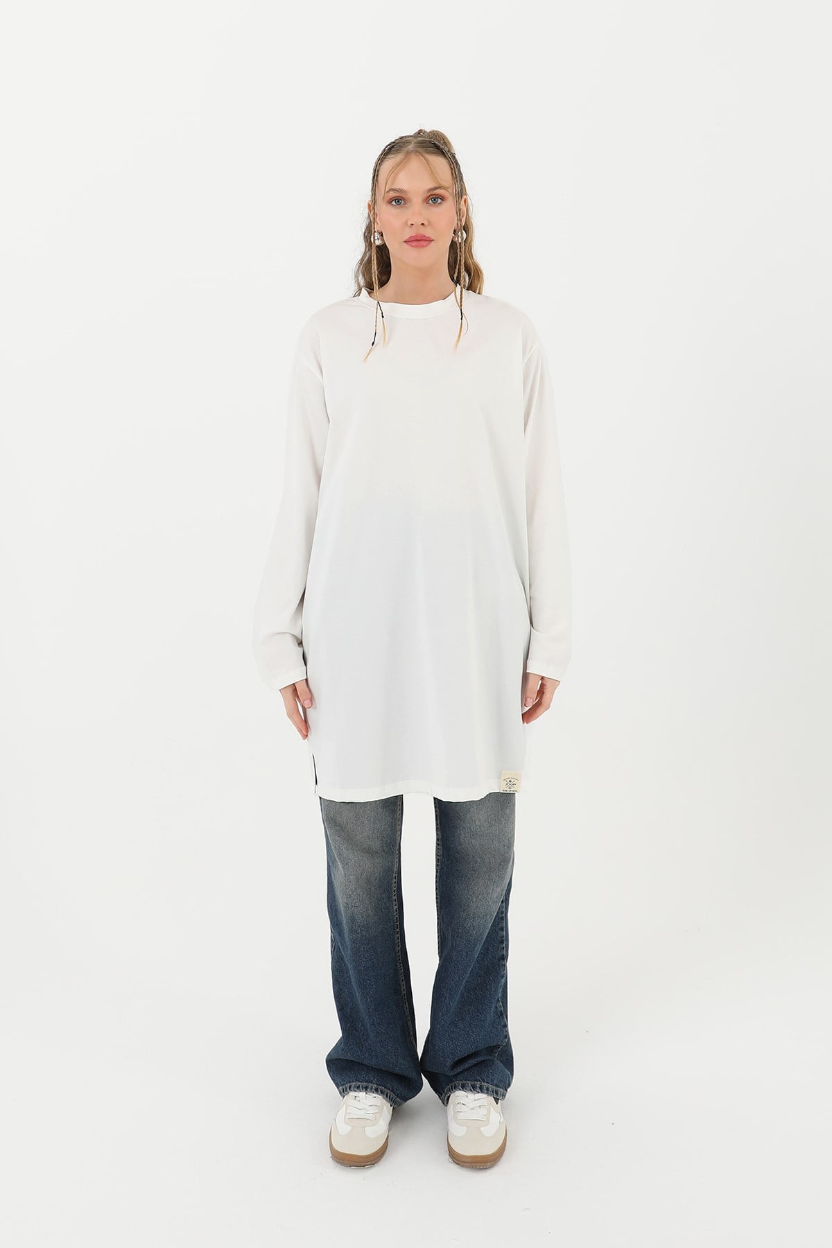 Kadın Basic Tunik - 30726TUN Ekru Tunik Soul 