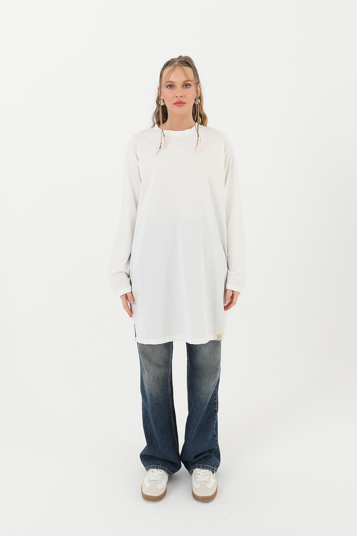 Kadın Basic Tunik - 30726TUN - Ekru Tunik Soul 