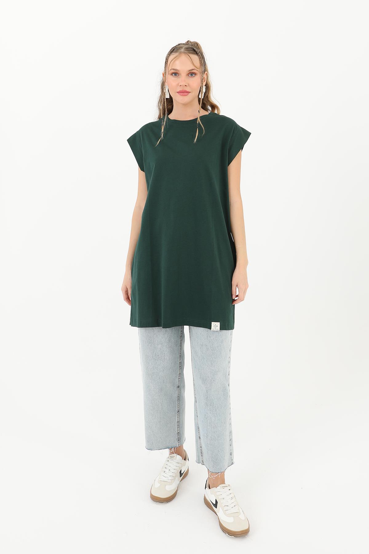 Kadın Basic Kolsuz T-shirt  - 30725TUN - CASTLETON GREEN