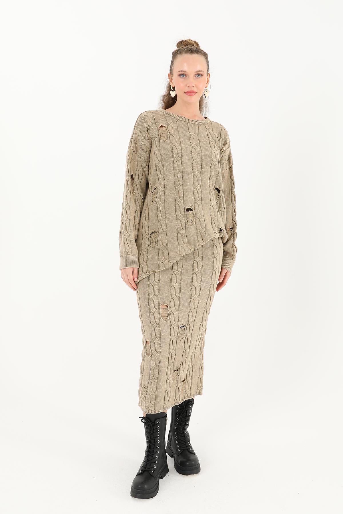 Triko Tunik  - 32036TUN - BEIGE
