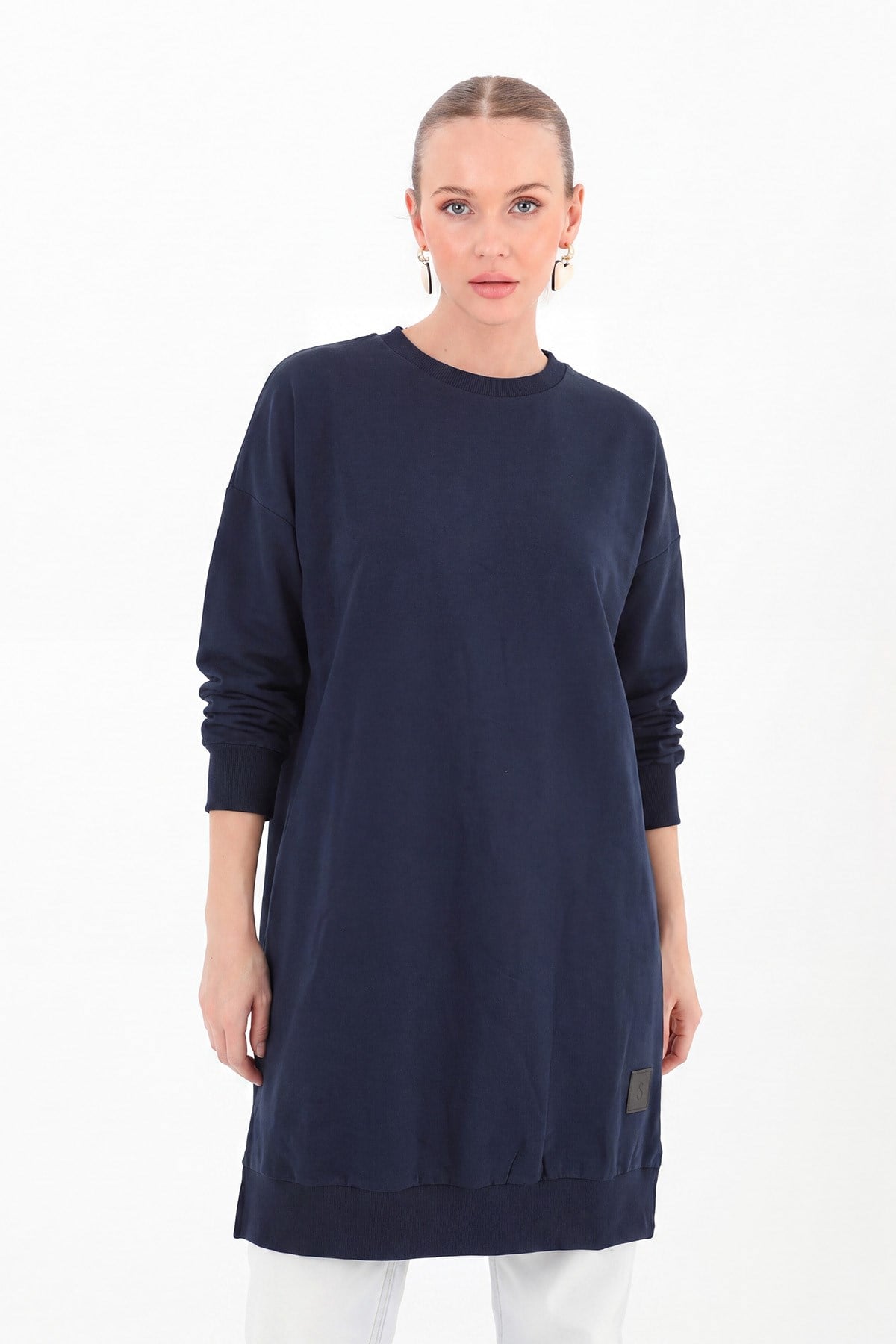 Kadın Basic Tunic - 30644TUN Lacivert Tunik Soul 