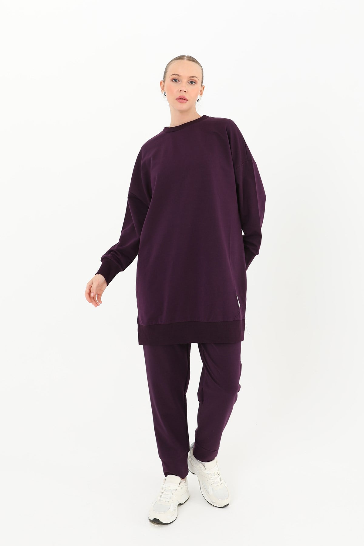 Kadın Basic Tunic - 30644TUN - Mor Tunik Soul 