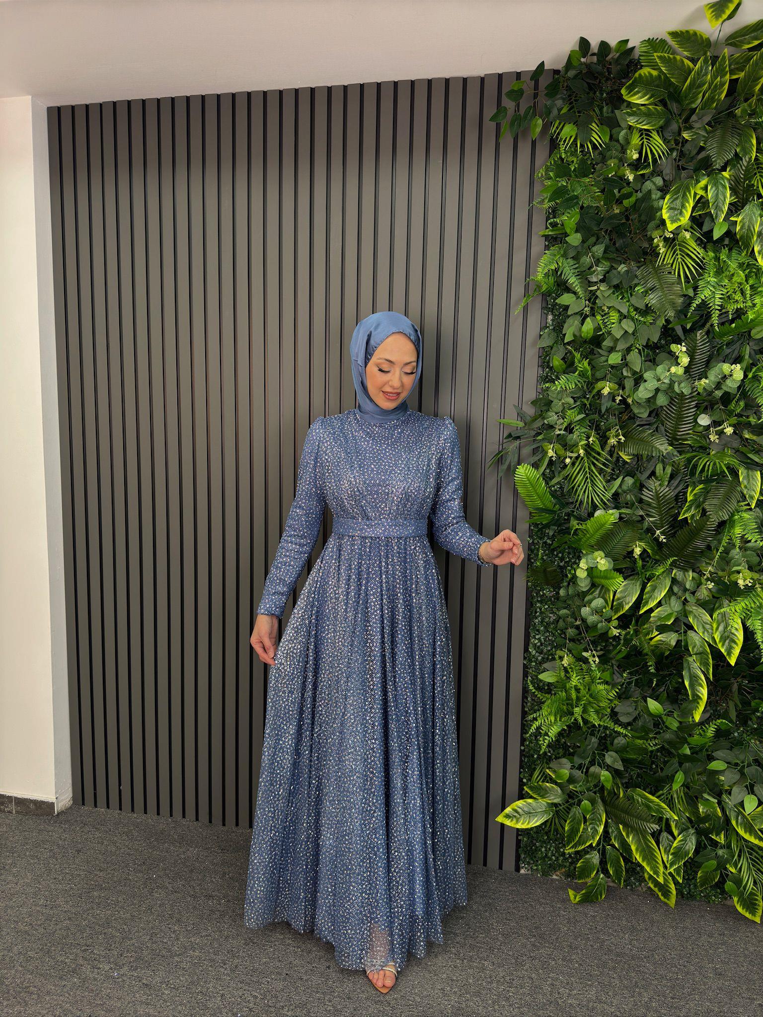 Abiye
Işıltı Abiye İndigo