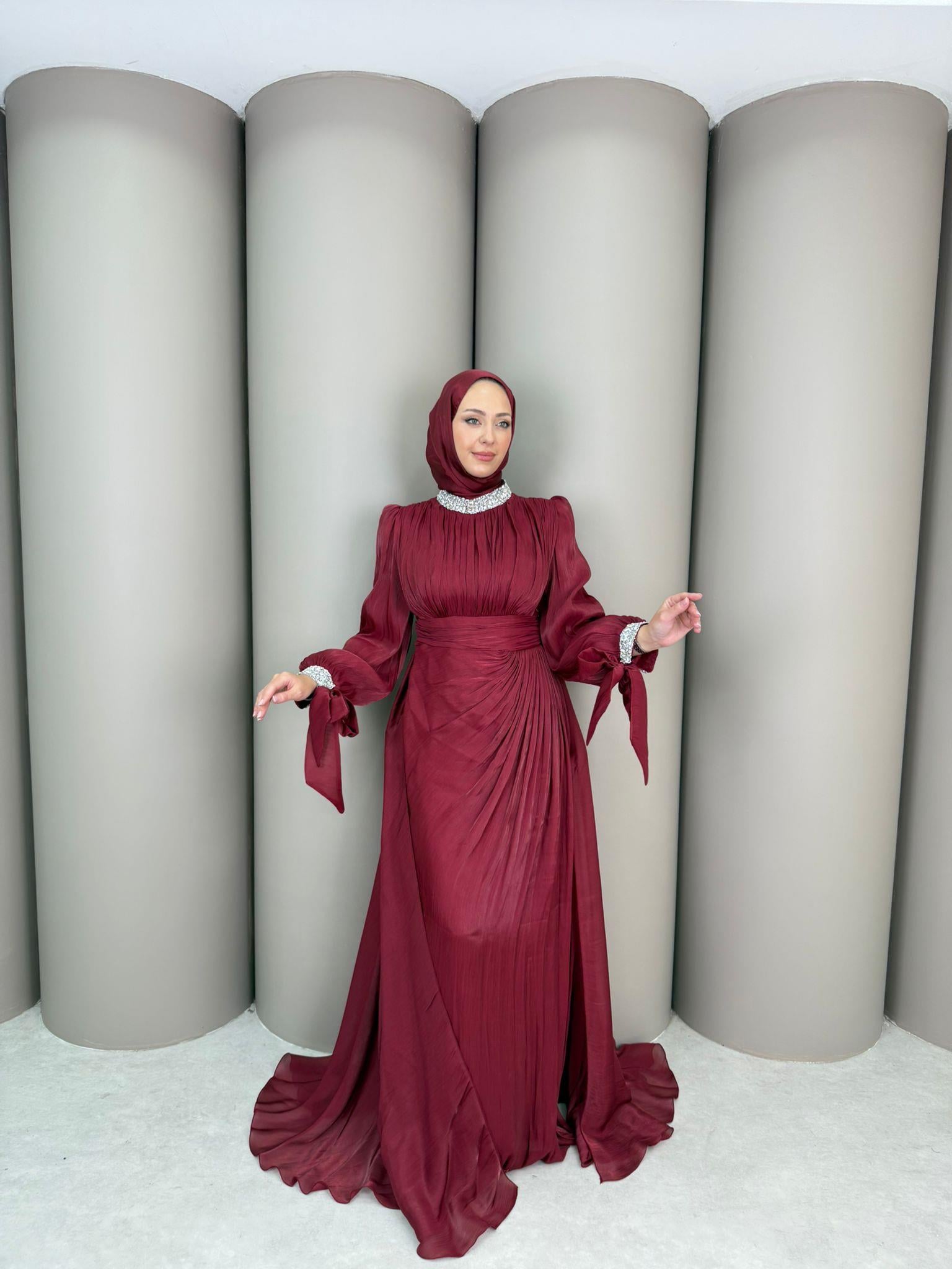 Abiye
Mimoza Abiye Bordo