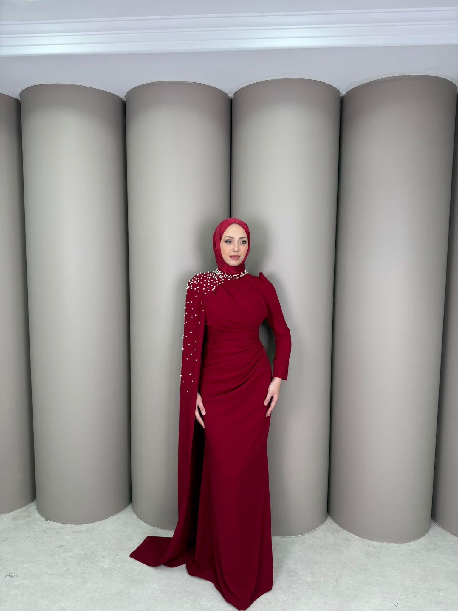 Abiye
Öykü Abiye Açık Bordo