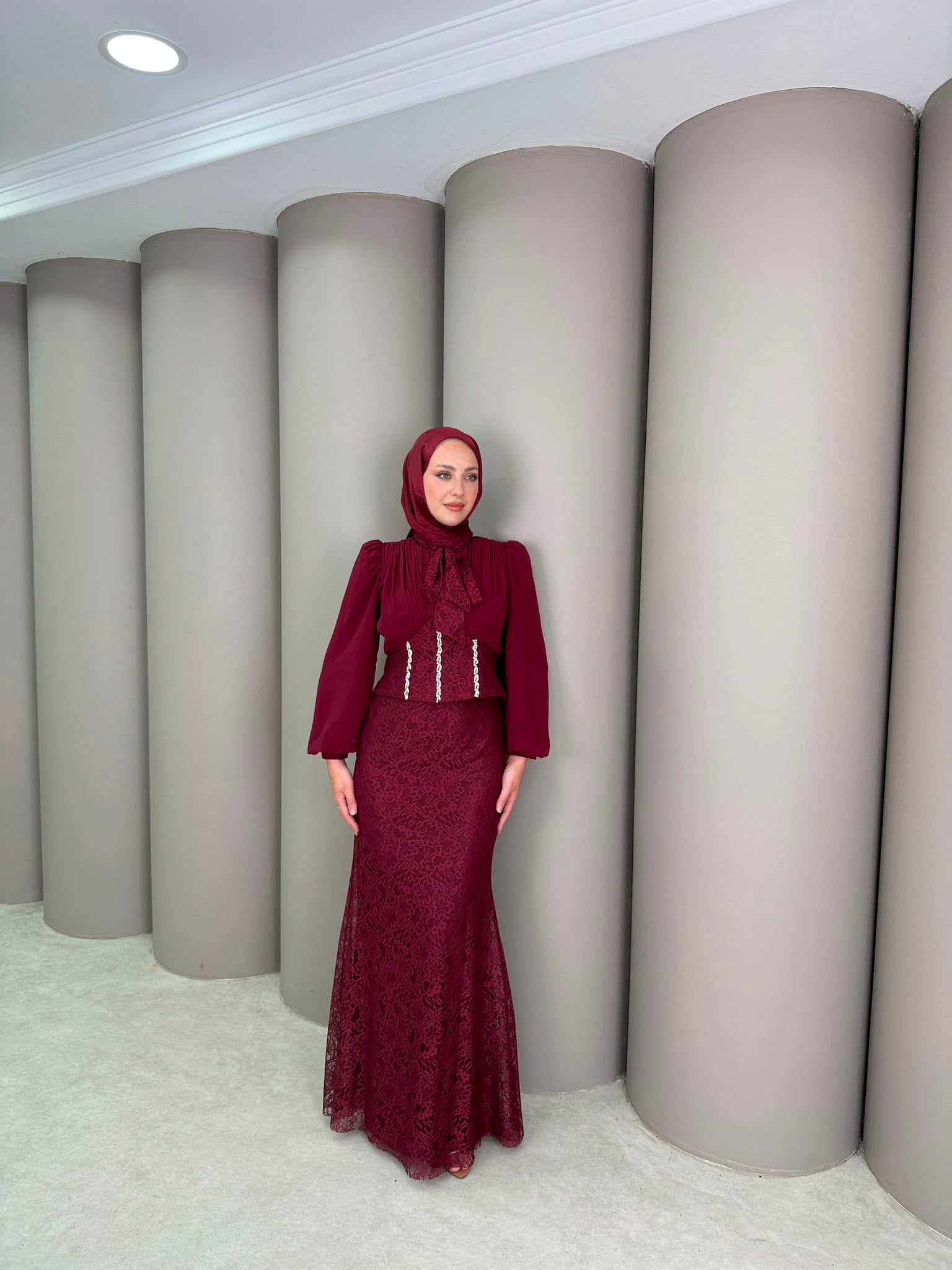 Abiye
Velvet Abiye Bordo