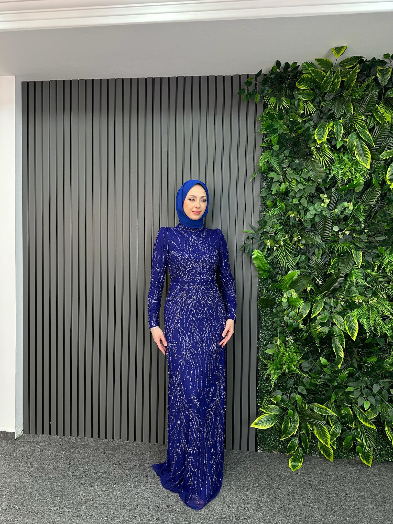 Giyim
Amber Abiye Saks Mavi