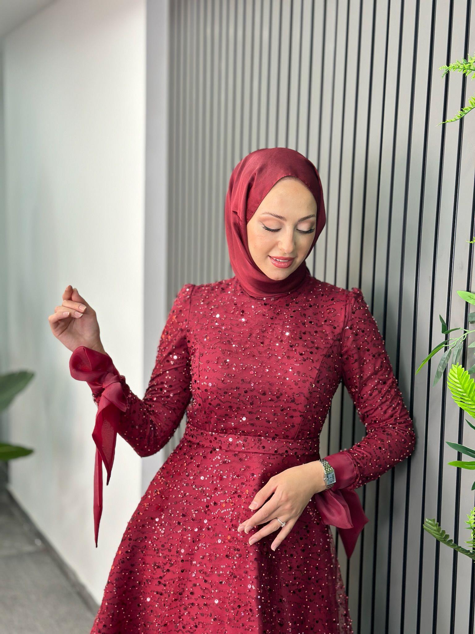 Abiye
Betül Abiye Bordo 