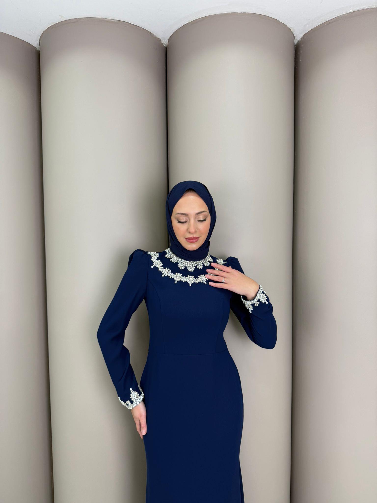 Abiye
Billur Abiye Saks Mavi 