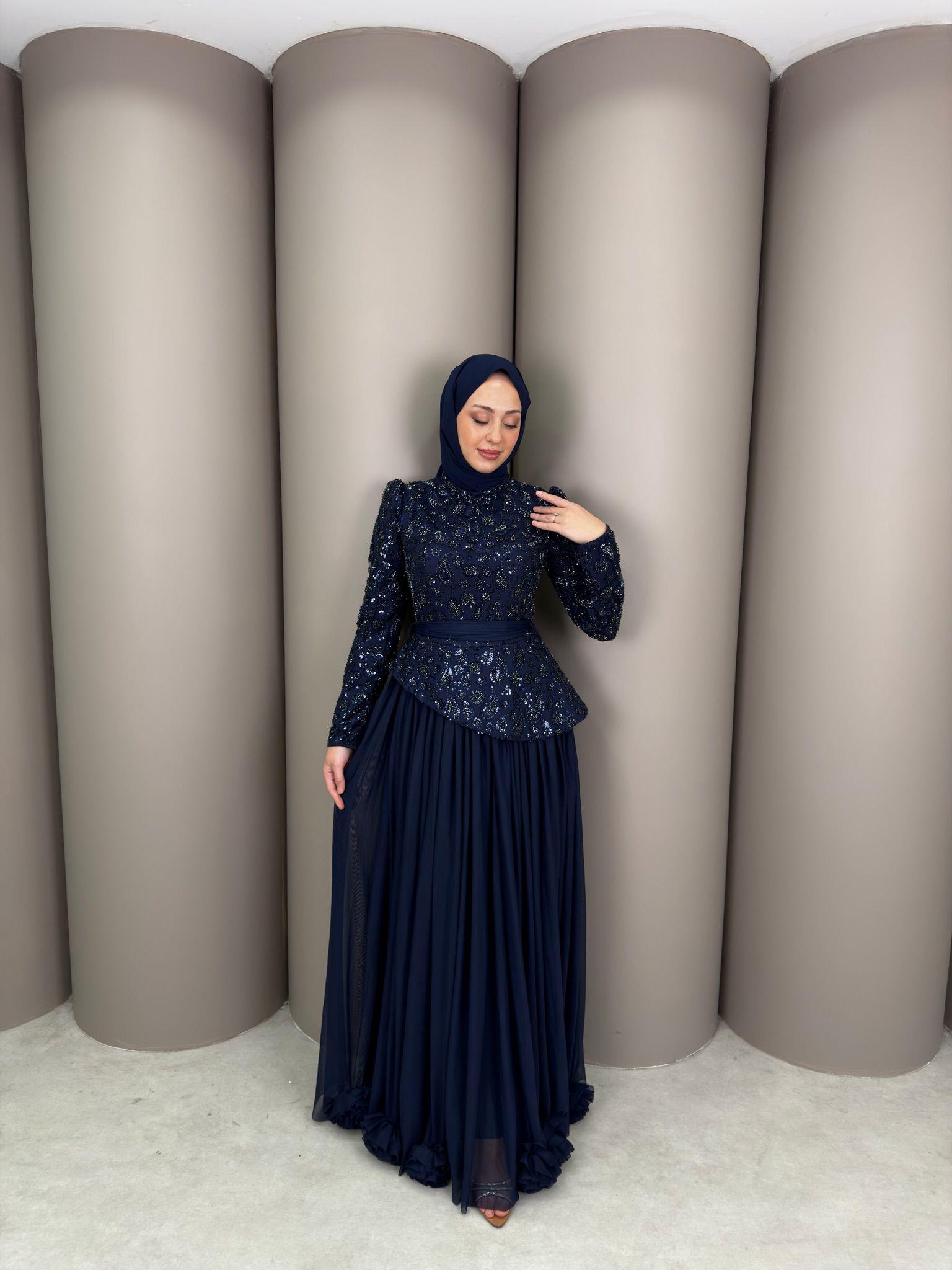 Abiye
Flower Abiye Lacivert