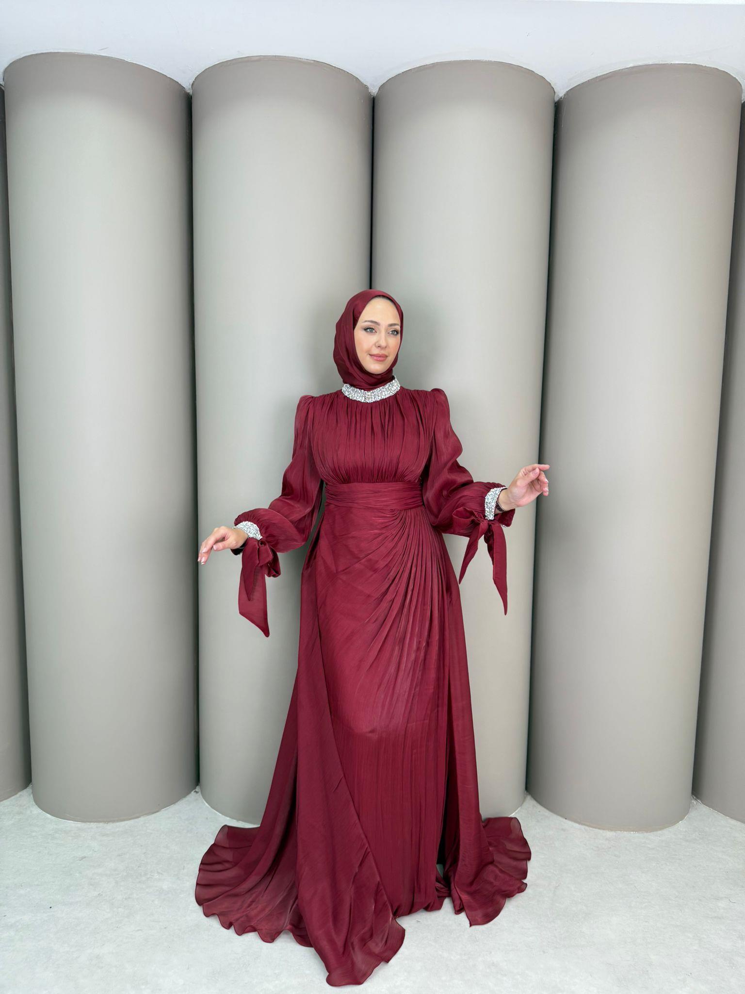 Abiye
Mimoza Abiye Bordo