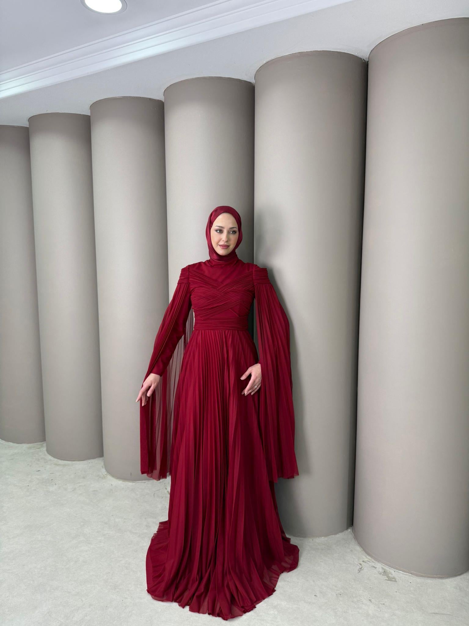 Abiye
Mina Abiye Açık Bordo 