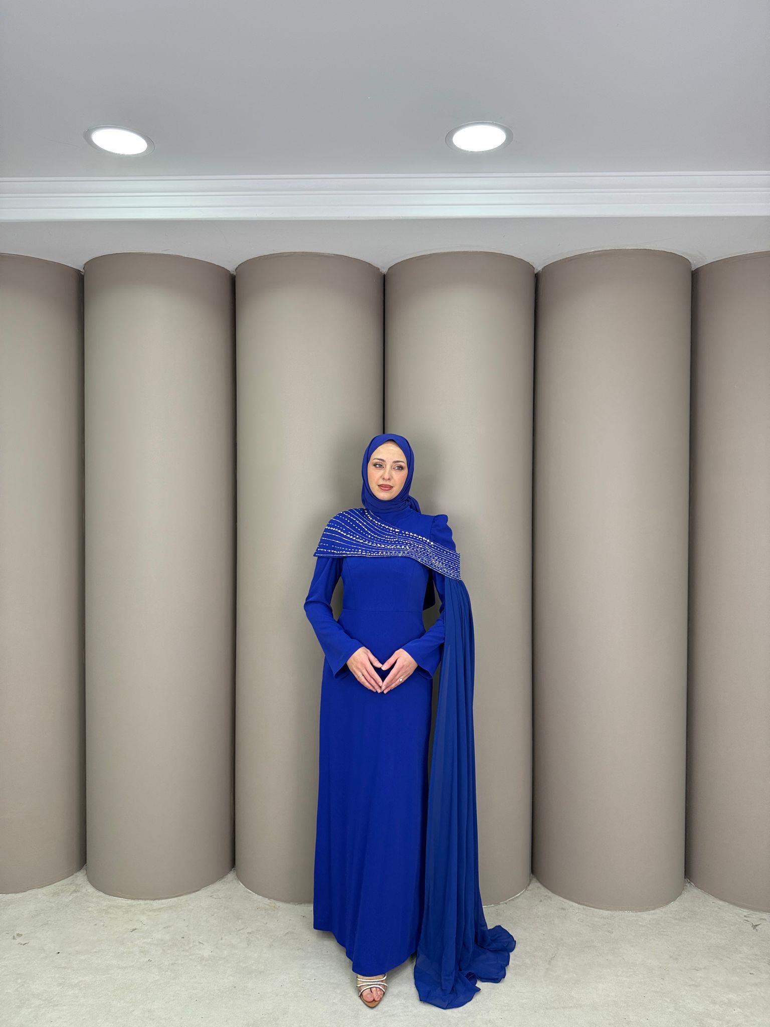 Giyim
Safir Abiye Saks Mavi