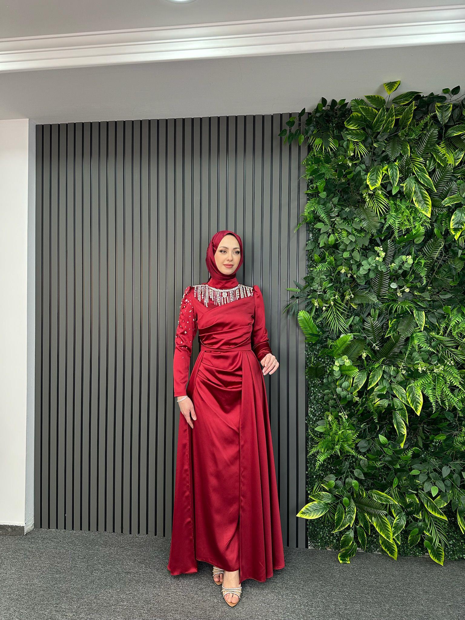 Giyim
Seren Abiye Bordo