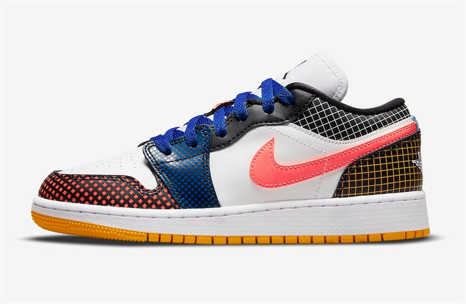 DH7547-100 Jordan 1 Low MMD Multi-Color Grid 