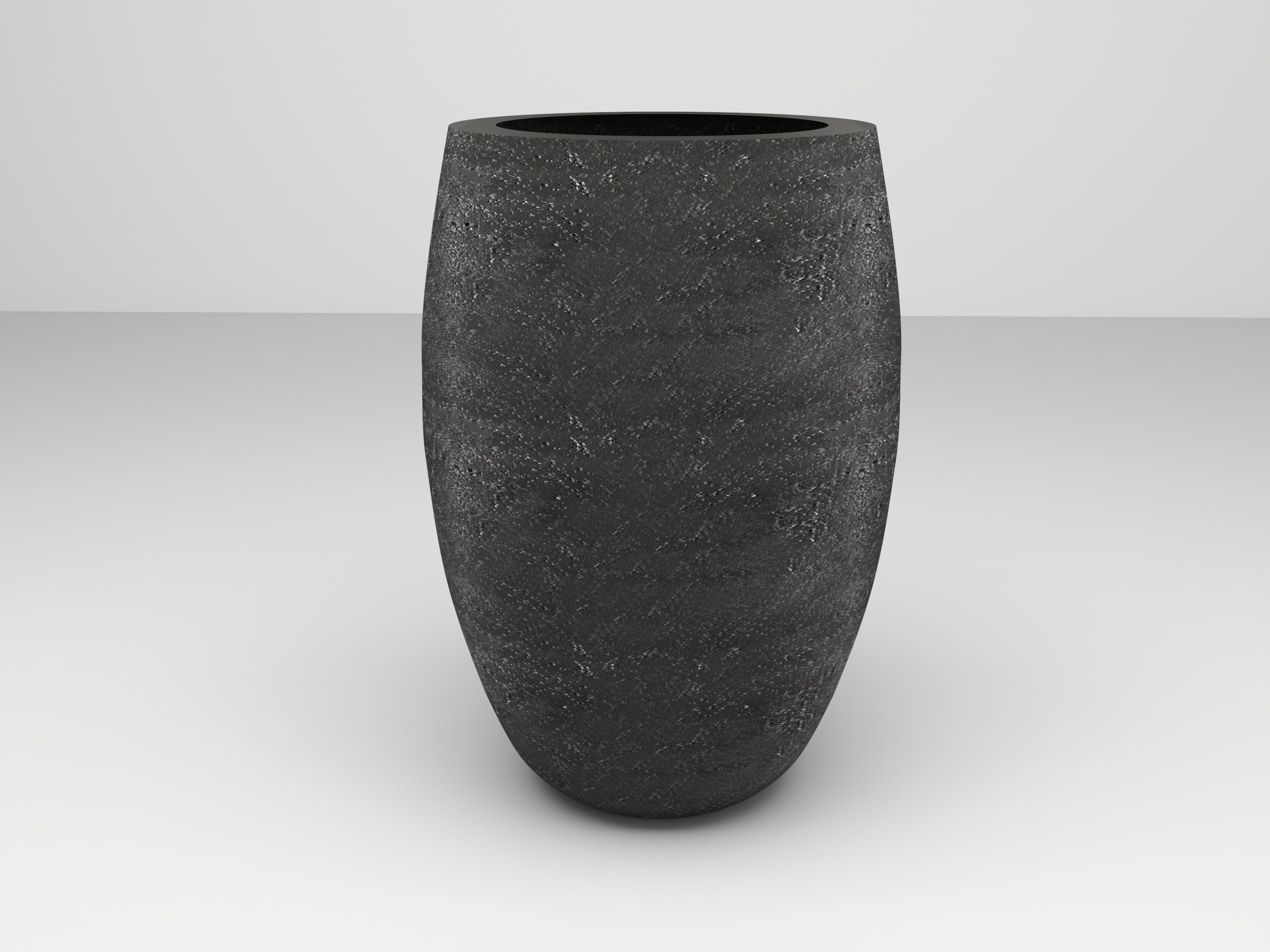 SAKSIPARK-Defne Serisi Uzun Siyah Saksı