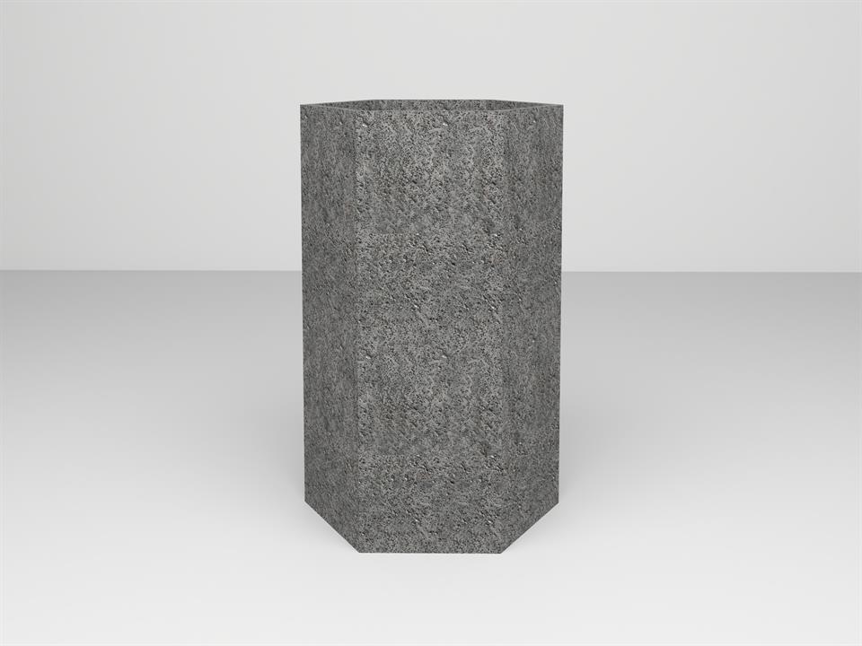 SAKSIPARK-Hera Serisi Köşeli Antrasit Saksı