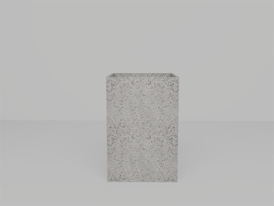 SAKSIPARK-Laden Serisi Köşeli Beton Gri Saksı