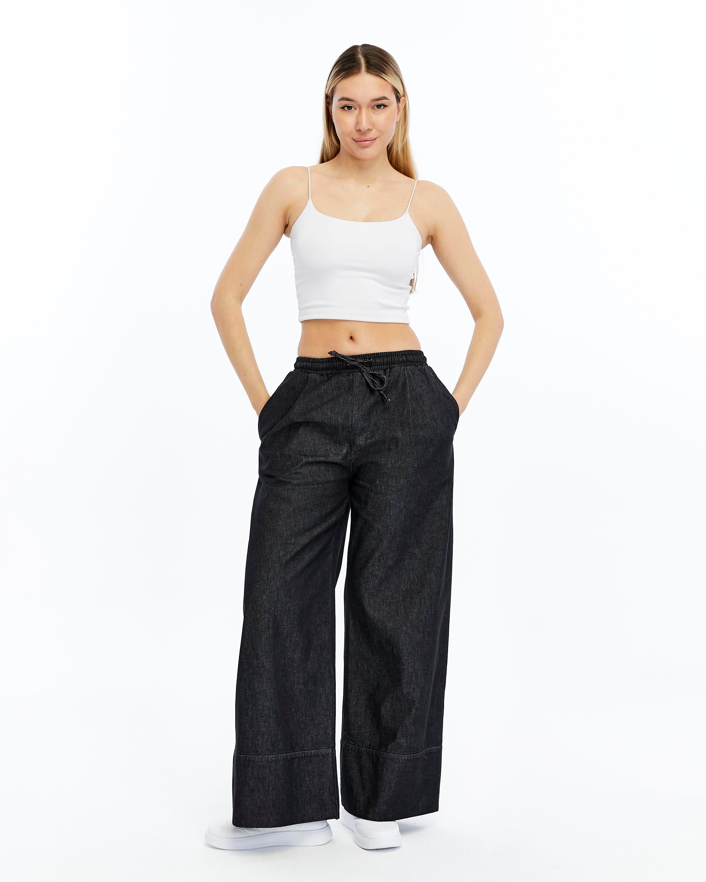 Denim Duble Paça Pantolon
