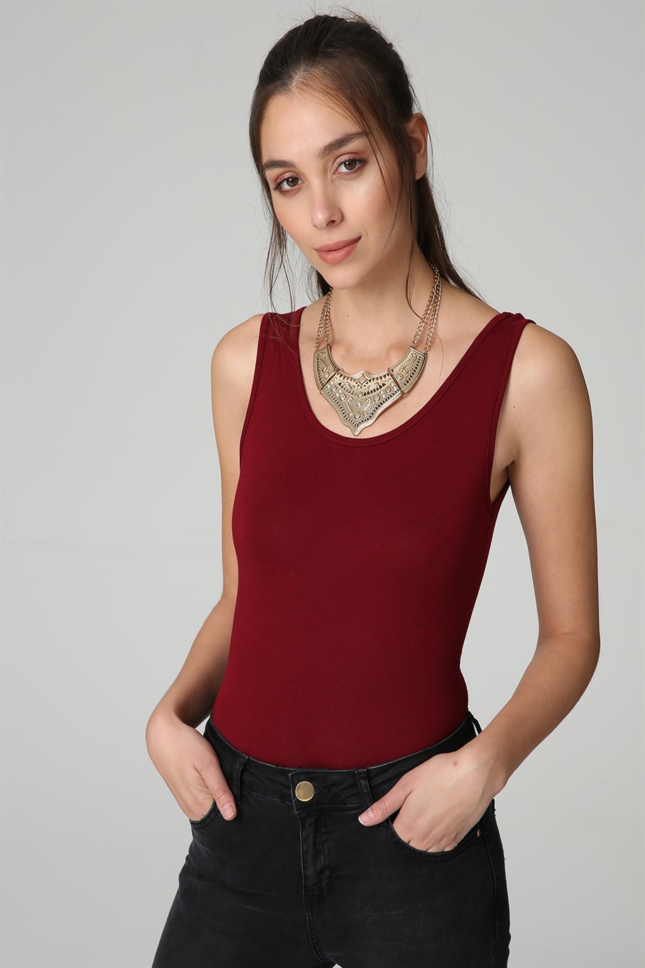 Kadın Bisiklet Yaka Alttan Çıtçıtlı Body · 13