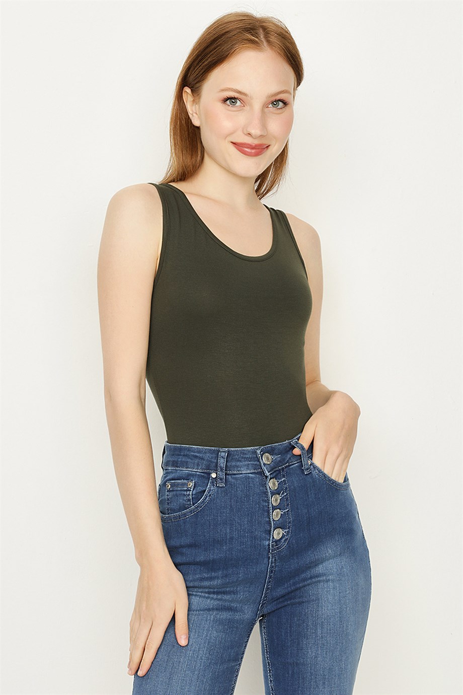 Kadın Bisiklet Yaka Alttan Çıtçıtlı Body · 301